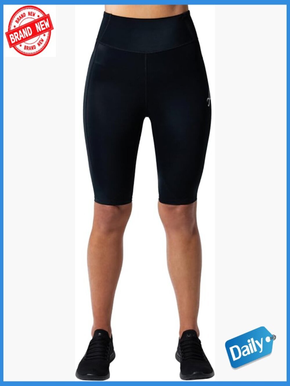 High Waisted Compression Shorts with Pocket, Core Support, Performance